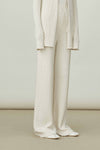 SWAYING/KNIT textured straight pants SW24SS3B11 white
